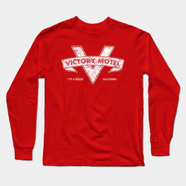 Victory Motel Long Sleeve T-Shirt by MindsparkCreative